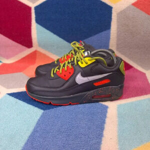 NIKE Air Max 90 6Y Shoes  Black Asparagus Athletic